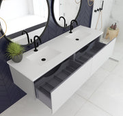 Laviva 313VTR-72D Vitri 72" Double Sink Wall Hung Bathroom Vanity Cabinet (image 3)