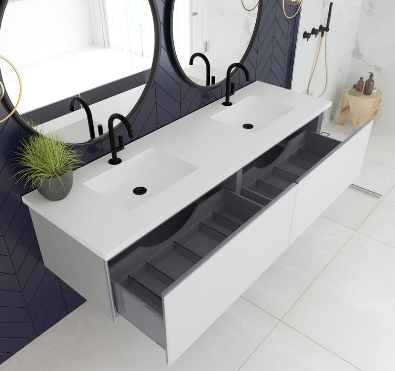Laviva 313VTR-72D Vitri 72" Double Sink Wall Hung Bathroom Vanity Cabinet (image 3)