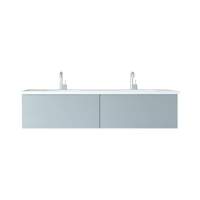 Laviva 313VTR-72DFG Vitri 72" Double Sink Bathroom Vanity with VIVA Stone Solid Surface Countertop