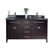 Laviva 313YG319-60B Wimbledon 60" Double Sink Bathroom Vanity with Countertop
