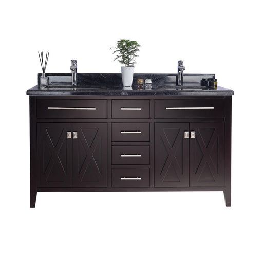 Laviva 313YG319-60B Wimbledon 60" Double Sink Bathroom Vanity with Countertop