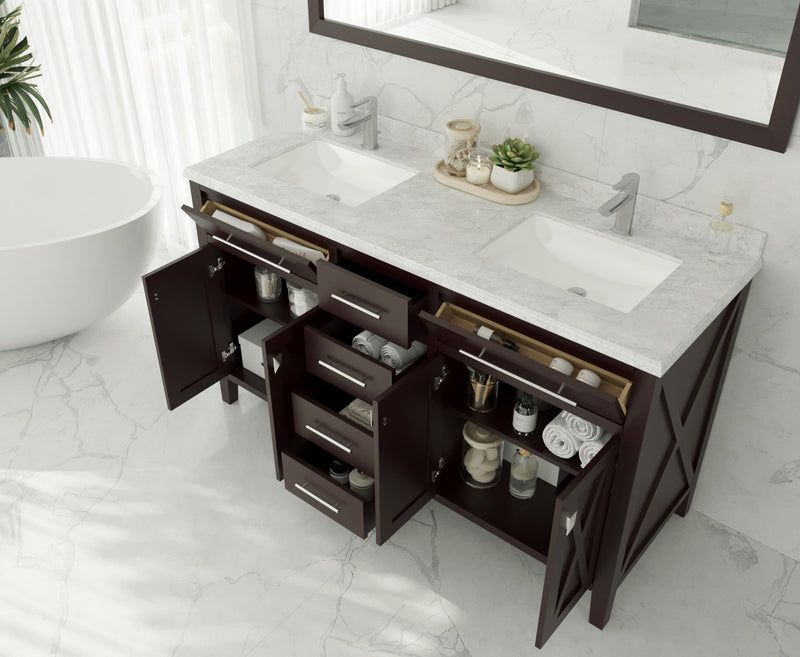 Laviva 313YG319-60 Wimbledon 60" Double Sink Bathroom Vanity Cabinet (image 4)