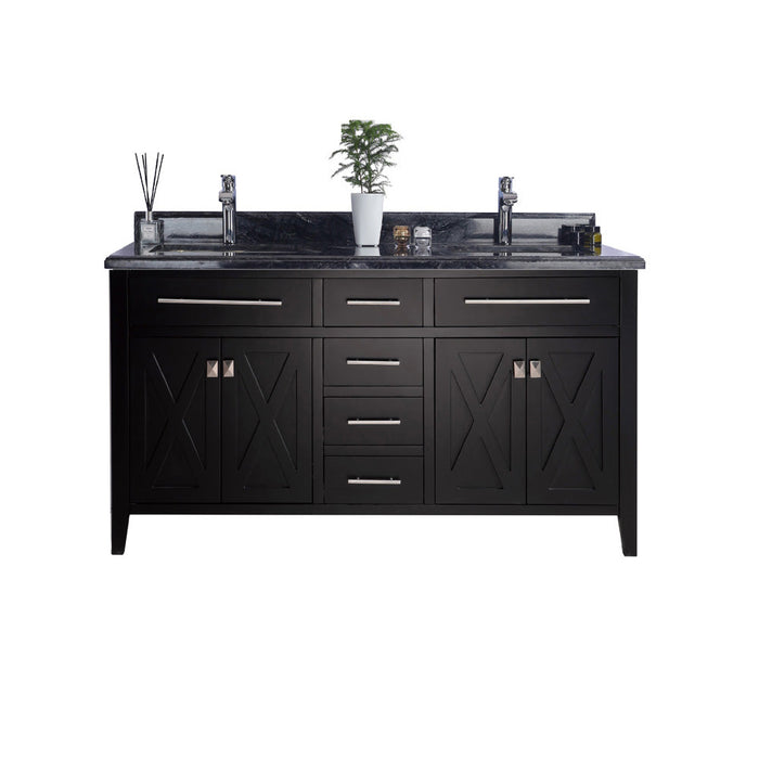 Laviva 313YG319-60E Wimbledon 60" Double Sink Bathroom Vanity with Countertop