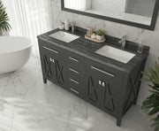 Laviva 313YG319-60E Wimbledon 60" Double Sink Bathroom Vanity with Countertop (image 3)