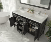 Laviva 313YG319-60E Wimbledon 60" Double Sink Bathroom Vanity with Countertop (image 8)