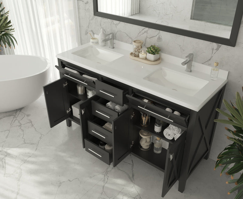 Laviva 313YG319-60E Wimbledon 60" Double Sink Bathroom Vanity with Countertop (image 8)