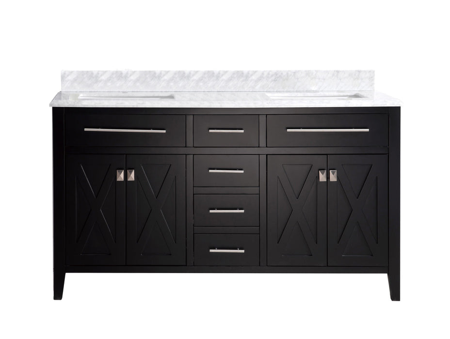 Laviva 313YG319-60E Wimbledon 60" Double Sink Bathroom Vanity with Countertop