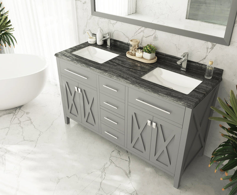 Laviva 313YG319-60G Wimbledon 60" Double Sink Bathroom Vanity with Countertop (image 3)