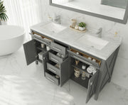 Laviva 313YG319-60G Wimbledon 60" Double Sink Bathroom Vanity with Countertop (image 6)