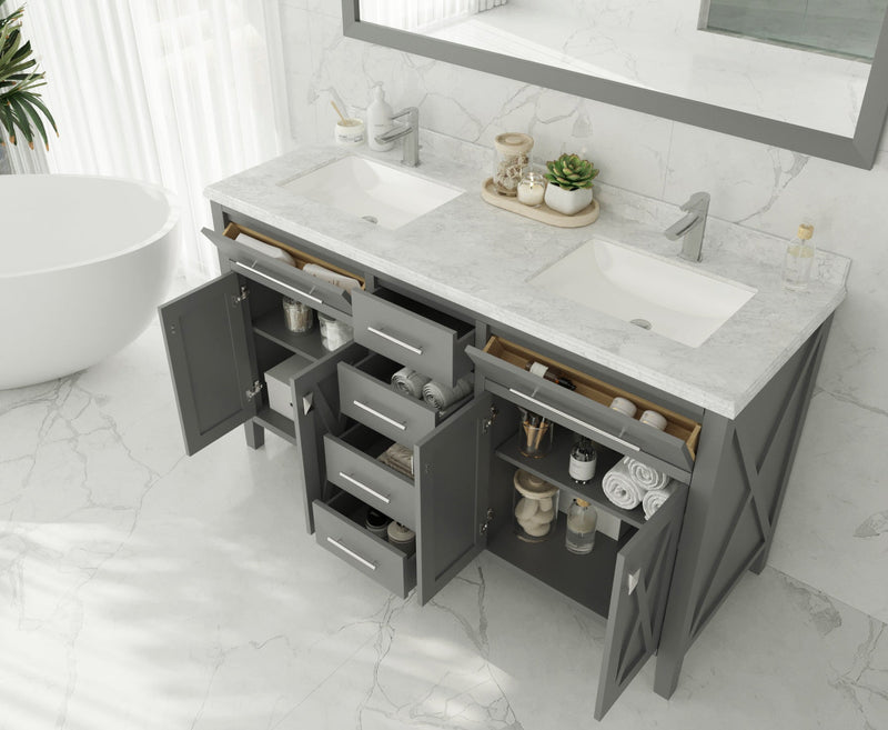 Laviva 313YG319-60G Wimbledon 60" Double Sink Bathroom Vanity with Countertop (image 6)