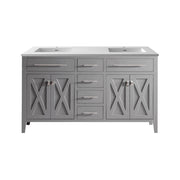 Laviva 313YG319-60G Wimbledon 60" Double Sink Bathroom Vanity with Countertop (image 7)