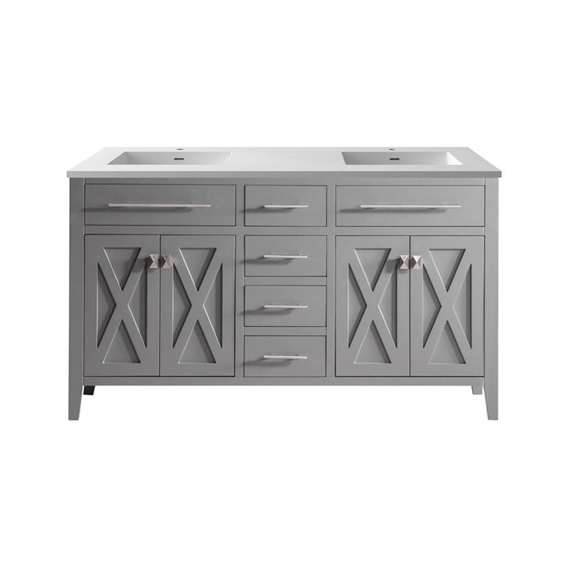 Laviva 313YG319-60G Wimbledon 60" Double Sink Bathroom Vanity with Countertop (image 7)