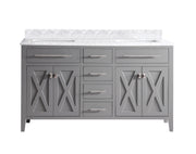 Laviva 313YG319-60G Wimbledon 60" Double Sink Bathroom Vanity with Countertop (image 8)