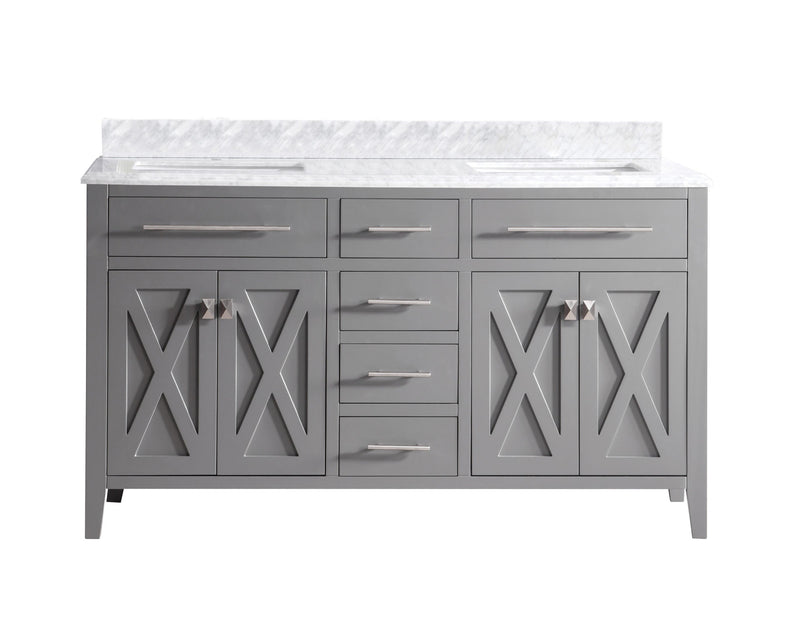 Laviva 313YG319-60G Wimbledon 60" Double Sink Bathroom Vanity with Countertop (image 8)