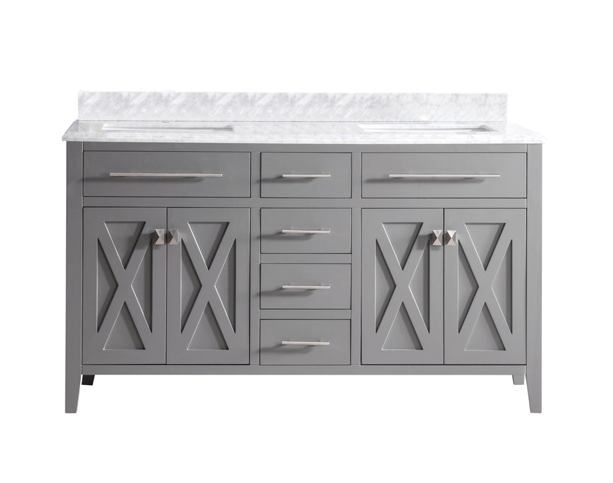 Laviva 313YG319-60G Wimbledon 60" Double Sink Bathroom Vanity with Countertop