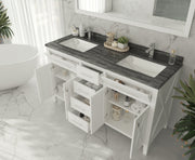 Laviva 313YG319-60W Wimbledon 60" Double Sink Bathroom Vanity with Countertop (image 4)