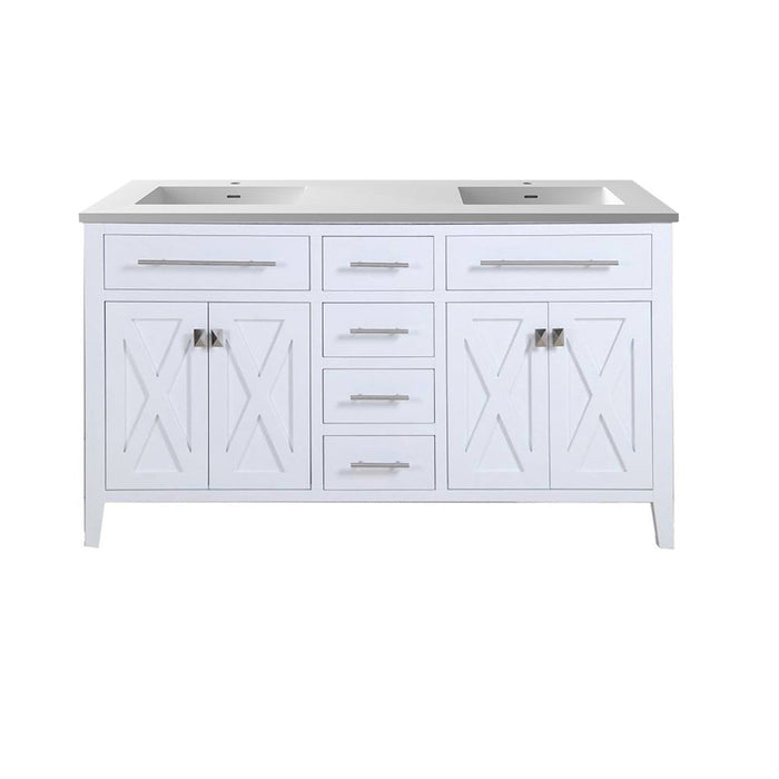 Laviva 313YG319-60W Wimbledon 60" Double Sink Bathroom Vanity with Countertop