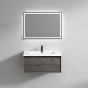 Bella 36" Floating Vanity in Smoke Oak with Acrylic Double Sink - Better Vanity
