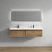Bella 72" Floating Vanity in White Oak with Acrylic Double Sink - Better Vanity