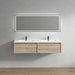 Bella 72" Floating Vanity in Light Oak with Acrylic Double Sink - Better Vanity