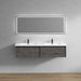 Bella 72" Floating Vanity in Smoke Oak with Acrylic Double Sink - Better Vanity