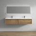 Bella 84" Floating Vanity in White Oak with Acrylic Double Sink - Better Vanity