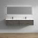 Bella 84" Floating Vanity in Smoke Oak with Acrylic Double Sink - Better Vanity