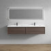 Bella 84" Floating Vanity in Red Oak with Acrylic Double Sink - Better Vanity