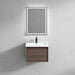 Bella 24" Floating Vanity with Single Reinforced Acrylic Sink Top in Red Oak - Better Vanity