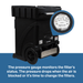 4 XPOWER AP 1500D MEGA Air Purification System Pressure Gauge.