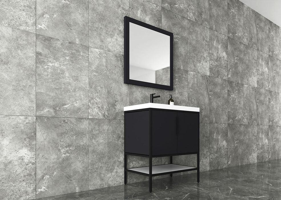 Matthew 24"-72" Glossy White Freestanding Vanity with Reinforced Acrylic Sinks