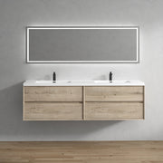 Kingdee 24"-84" Wall Mounted Vanity with Reinforced Acrylic Sink (image 8)