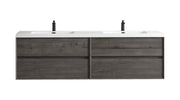 Kingdee 24"-84" Wall Mounted Vanity with Reinforced Acrylic Sink (image 1)