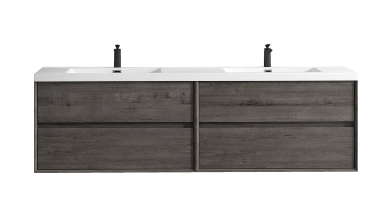 Kingdee 24"-84" Wall Mounted Vanity with Reinforced Acrylic Sink (image 1)
