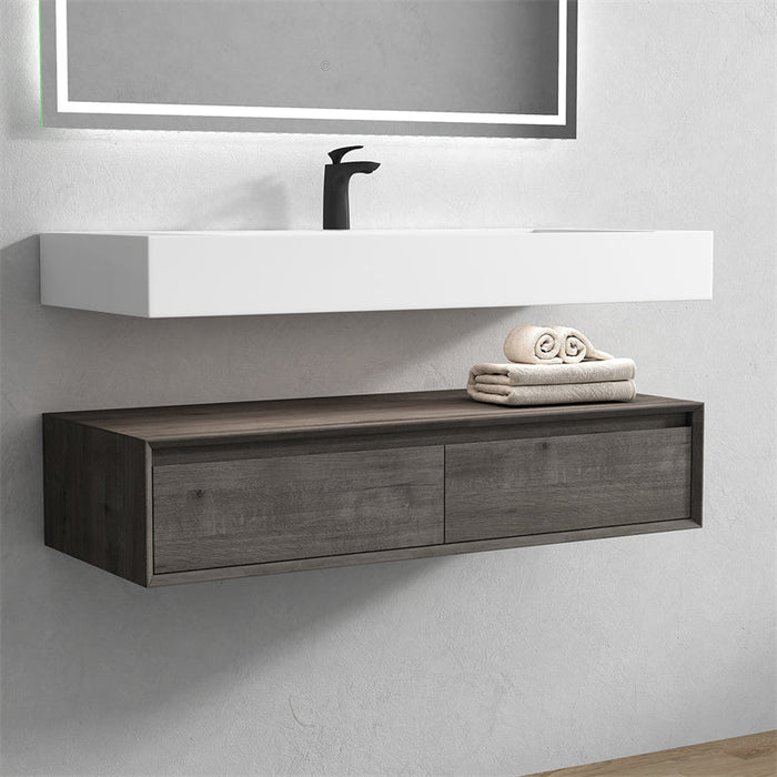 Alysa 24"-84" Floating Vanity with Reinforced Acrylic Sink