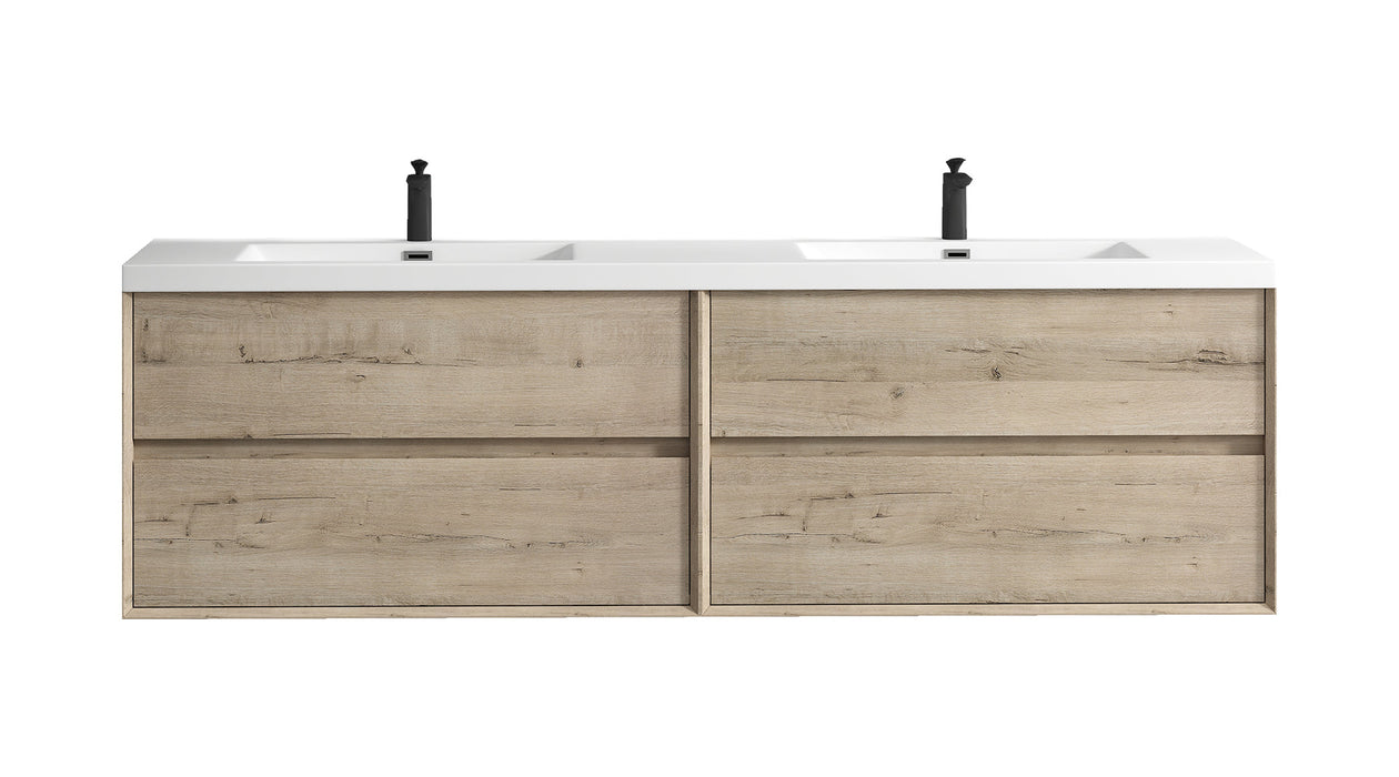 Kingdee 24"-84" Wall Mounted Vanity with Reinforced Acrylic Sink