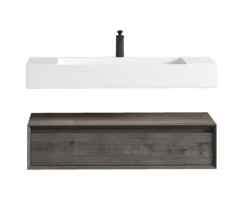 Alysa 24"-84" Floating Vanity with Reinforced Acrylic Sink