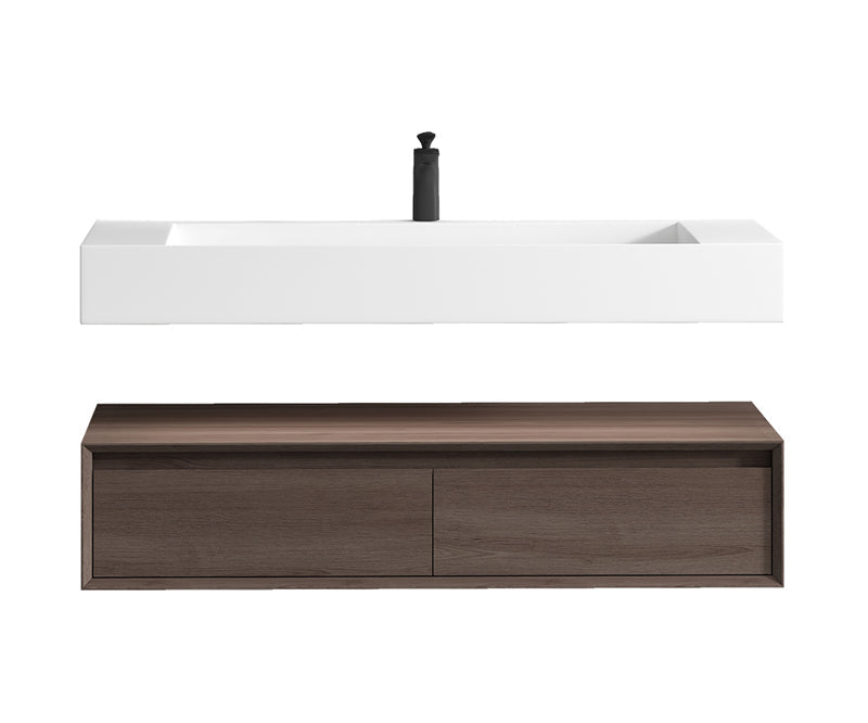 Alysa 24"-84" Floating Vanity with Reinforced Acrylic Sink