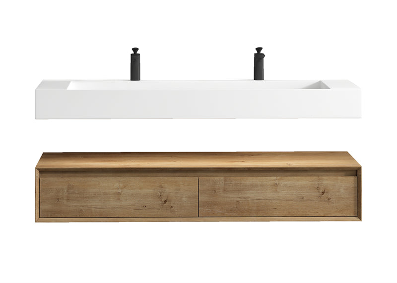 Alysa 24"-84" Floating Vanity with Reinforced Acrylic Sink