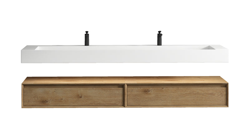 Alysa 24"-84" Floating Vanity with Reinforced Acrylic Sink (image 3)