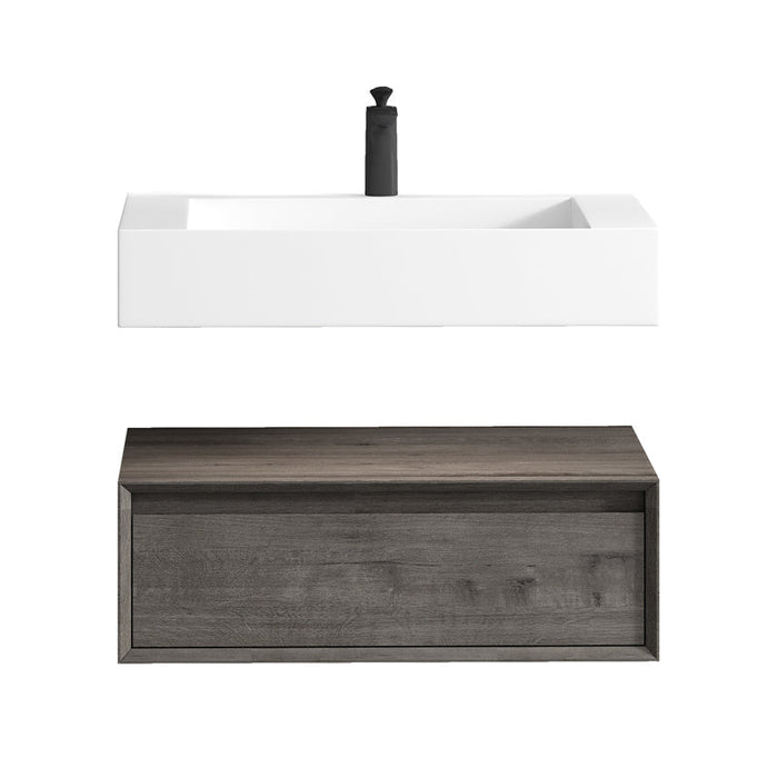 Alysa 24"-84" Floating Vanity with Reinforced Acrylic Sink