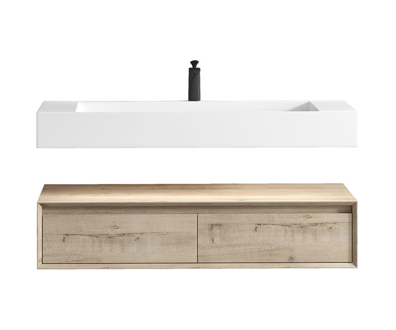 Alysa 24"-84" Floating Vanity with Reinforced Acrylic Sink