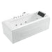Empava 67" Alcove Combination Massage Thermostatic LED Tub with Left Drain EMPV-67JT351LED, luxurious white acrylic spa ba...