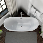Empava 69" Freestanding Soaking Tub with Center Drain | EMPV-69FT1603 (image 2)