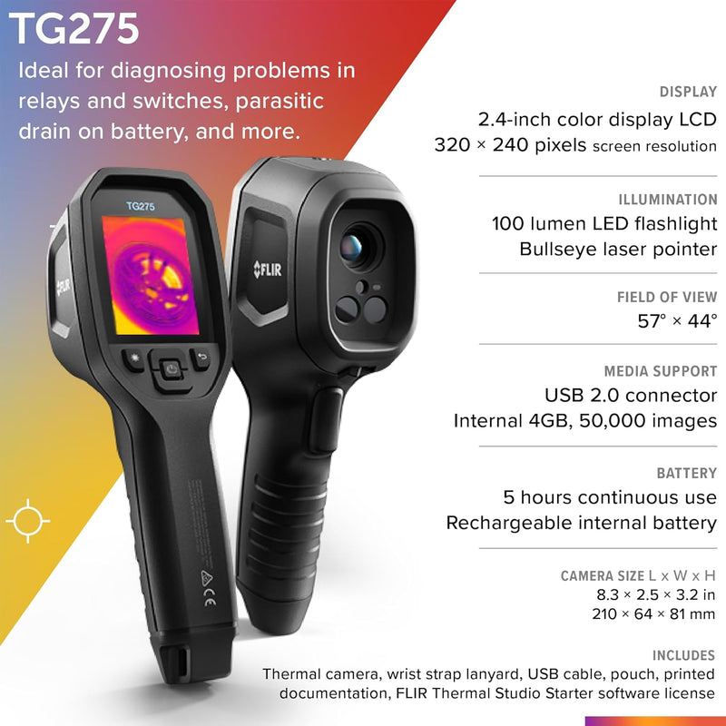 FLIR TG275 Automotive Diagnostic Thermal Camera 160 x 120 < 9 Hz