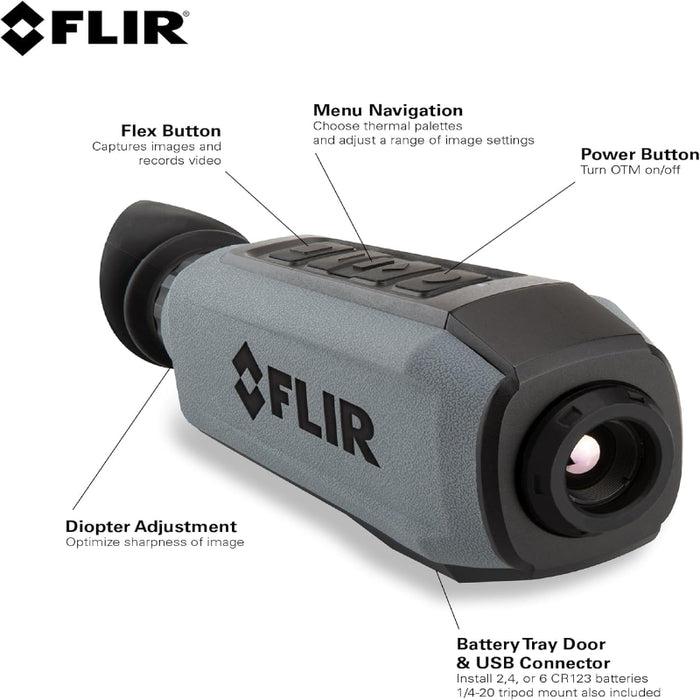 FLIR SCION OTM260 640x512 Outdoor Thermal Monocular 9Hz 18mm 24° FOV