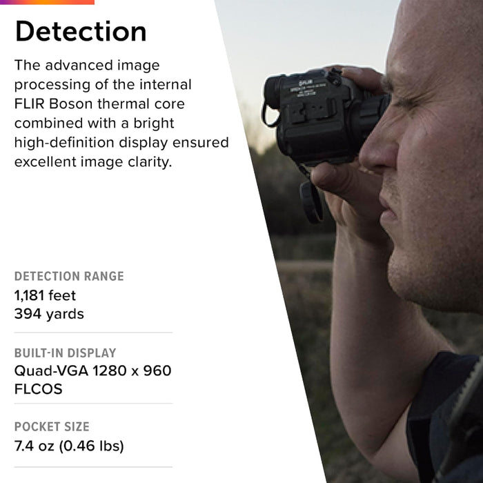 FLIR Breach PTQ136 Multifunctional Thermal Imaging Monocular Boson Core 9.1mm Lens 320 x 256 60 Hz