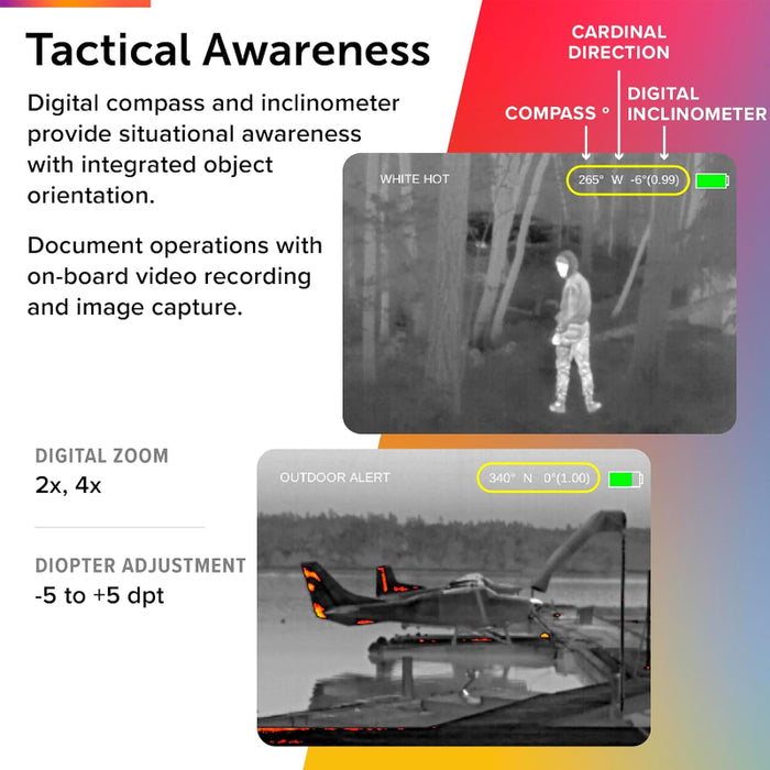 FLIR Breach PTQ136 Multifunctional Thermal Imaging Monocular Boson Core 9.1mm Lens 320 x 256 60 Hz