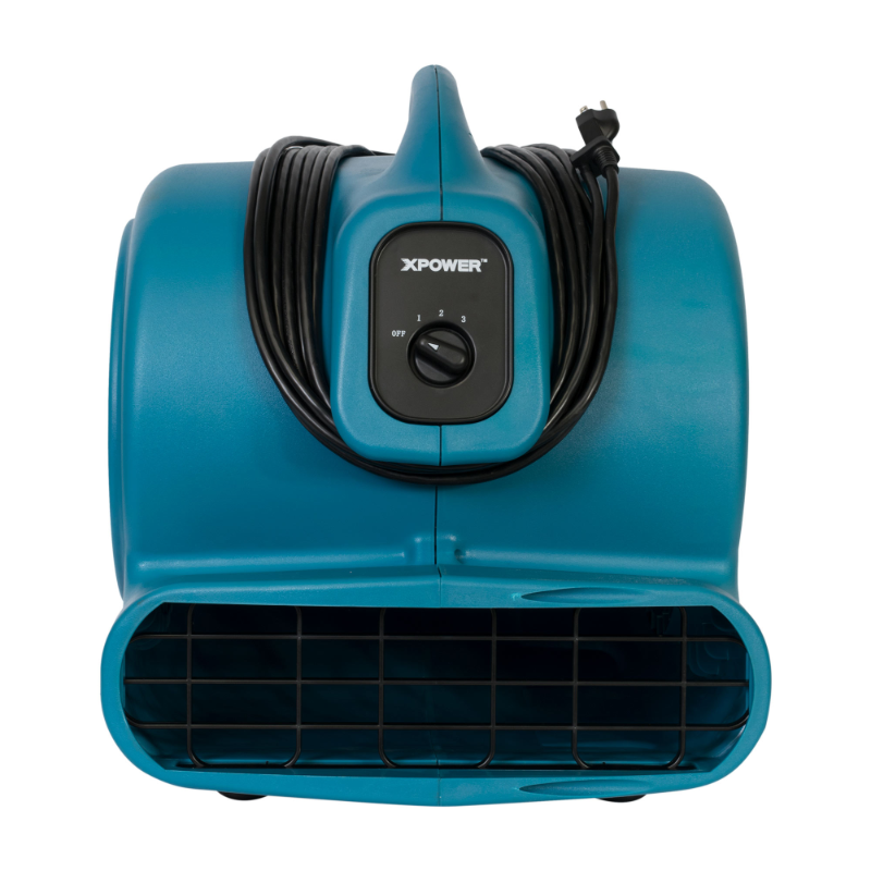 8 p 800 blue air mover front view wrap around.