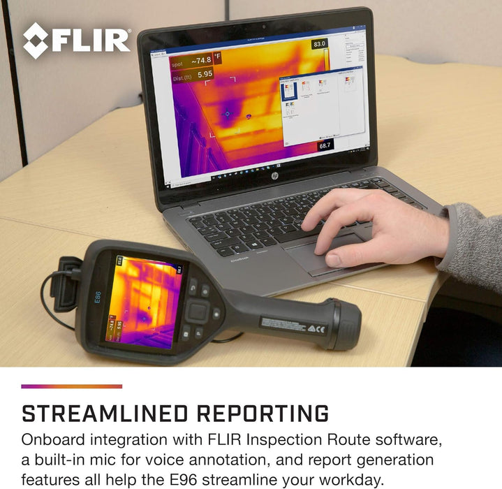 FLIR E96 Advanced Thermal Imaging Camera 640 x 480 30 Hz with Thermal Studio Pro Software UltraMax and NIST Calibration